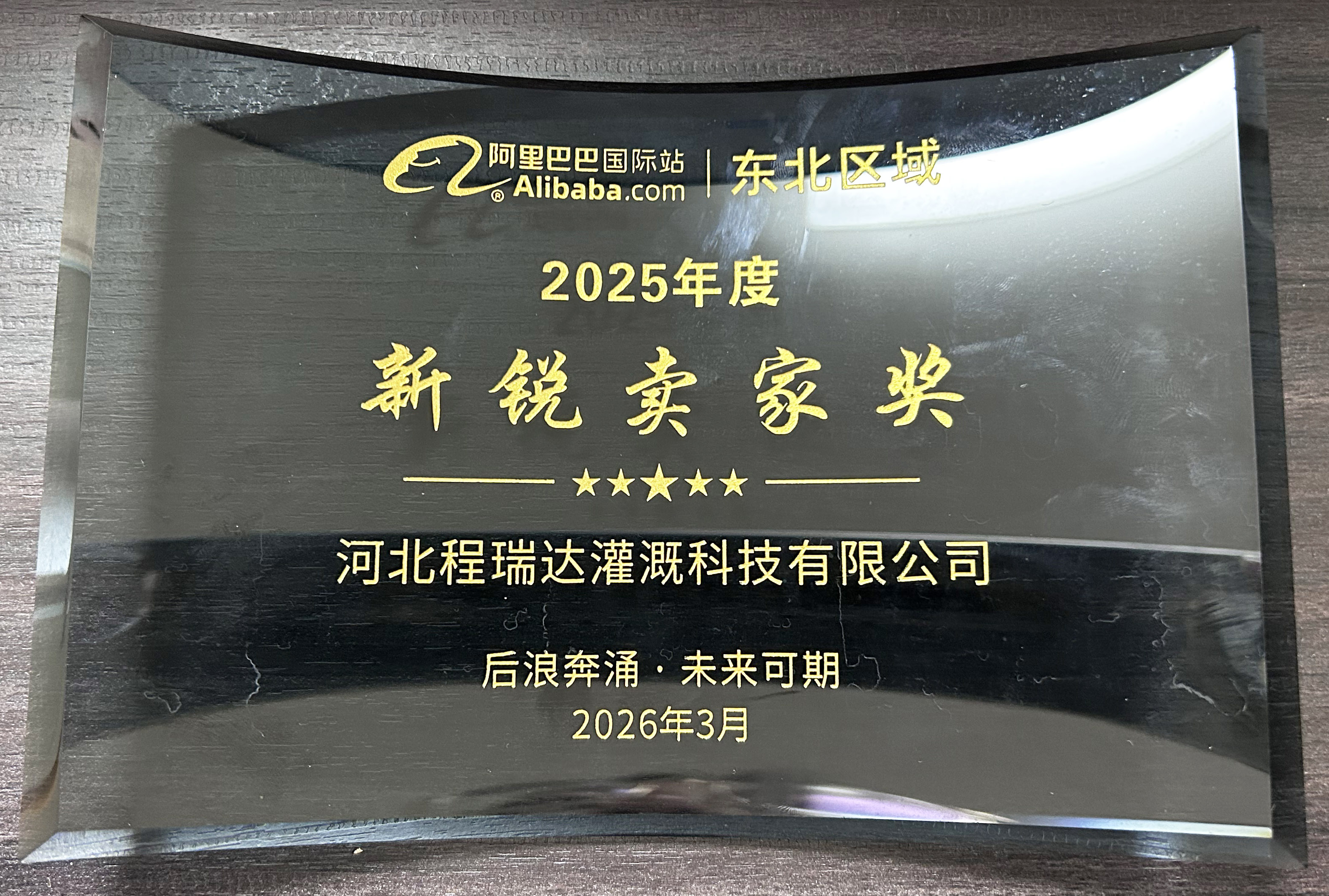 绍兴程瑞达灌溉 | 荣获阿里国际站新锐卖家奖